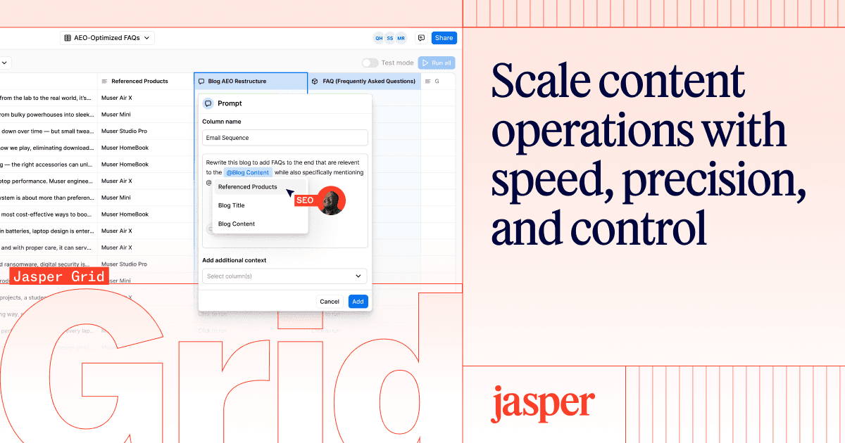 Jasper AI screenshot