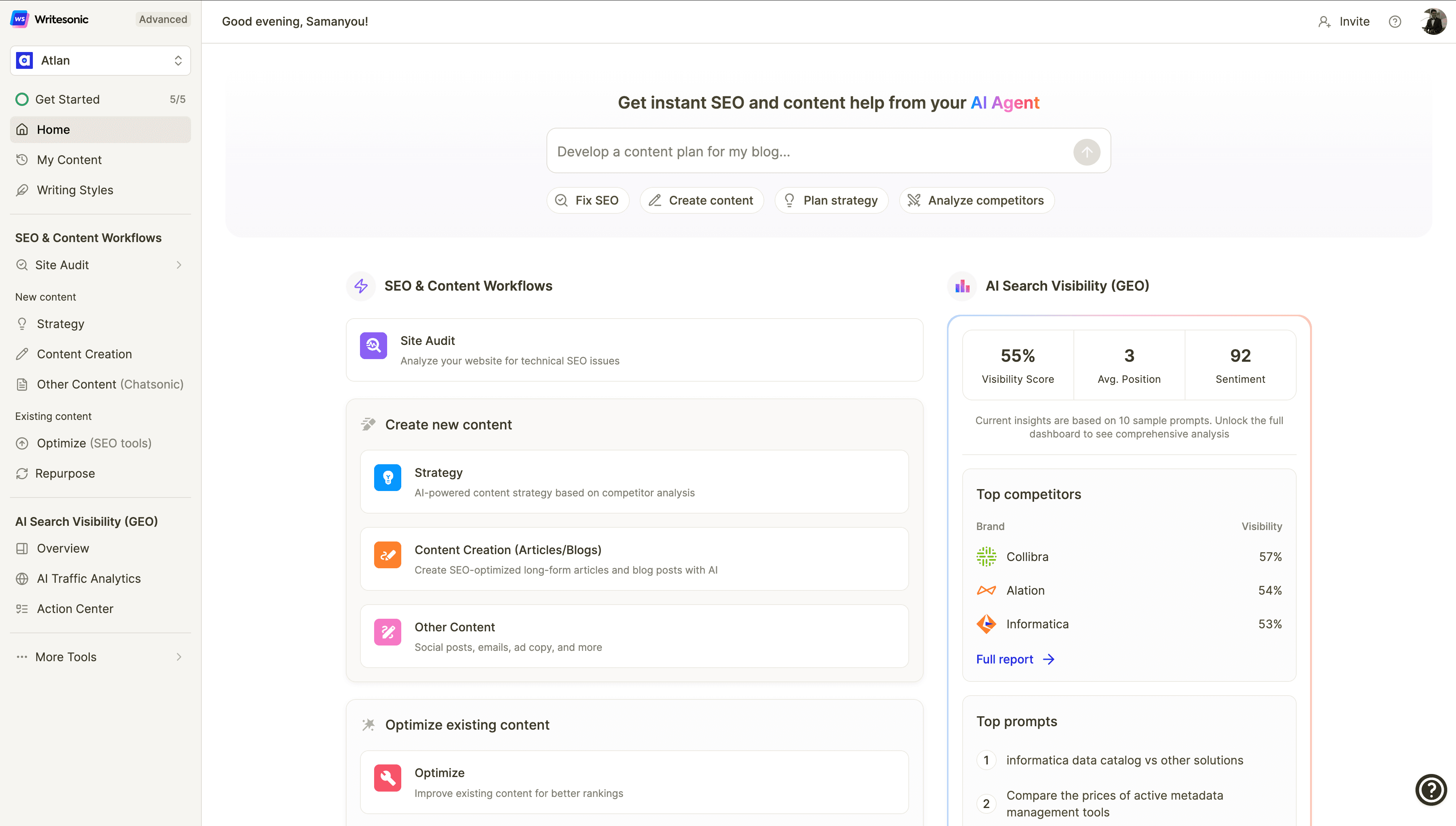 Writesonic screenshot